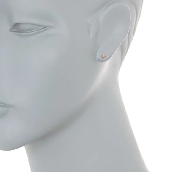 10K Yellow Gold Ball Stud Earrings - Picture 1 of 7